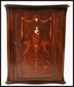 A 19th century rosewood marquetry and bone inlaid