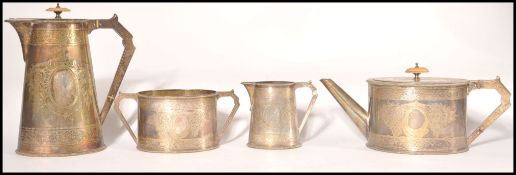 An Elkington & Co 4 piece silver plated tea servic