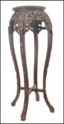 A 19th century Chinese carved rosewood / padouk pl