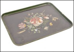A 19th century Victorian papier mache tray of rect