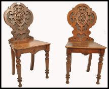 A good pair of 19th century Victorian solid oak ar