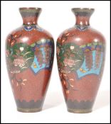 A pair of 19th century cloisonne miniature Japanes
