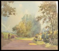 Frank Duffield  (Bristol Savages) A 20th century watercolour painting of a countryside rivers