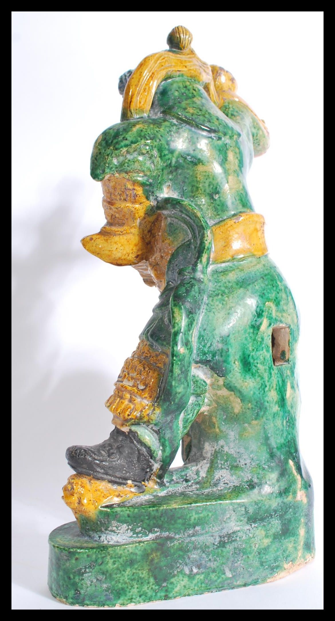 A large 19th century Chinese ceramic figure of a w - Image 2 of 4