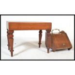 A 19th century Victorian mahogany bidet stool rais