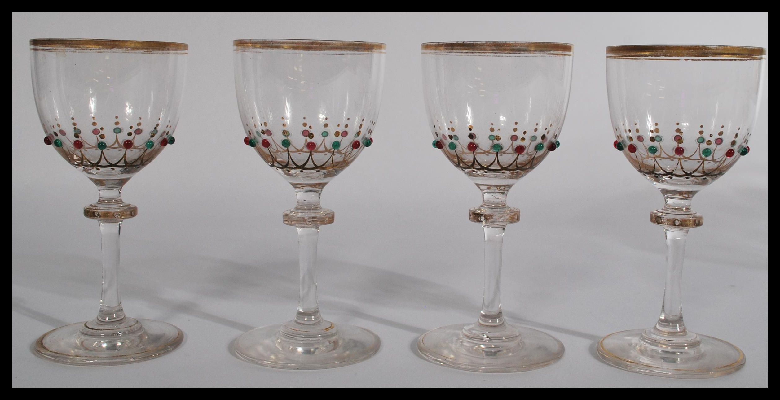 A good 19th Century collection of Czech Bohemian glass in the manner of Moser, to include a stunning - Image 5 of 7