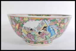 A 20th century large Chinese bowl hand painted in