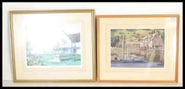 Two framed and glazed signed Frank Shipsides prints one entitled tribute and the other depicting a