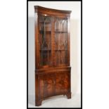 A good Georgian revival mahogany inverted concave