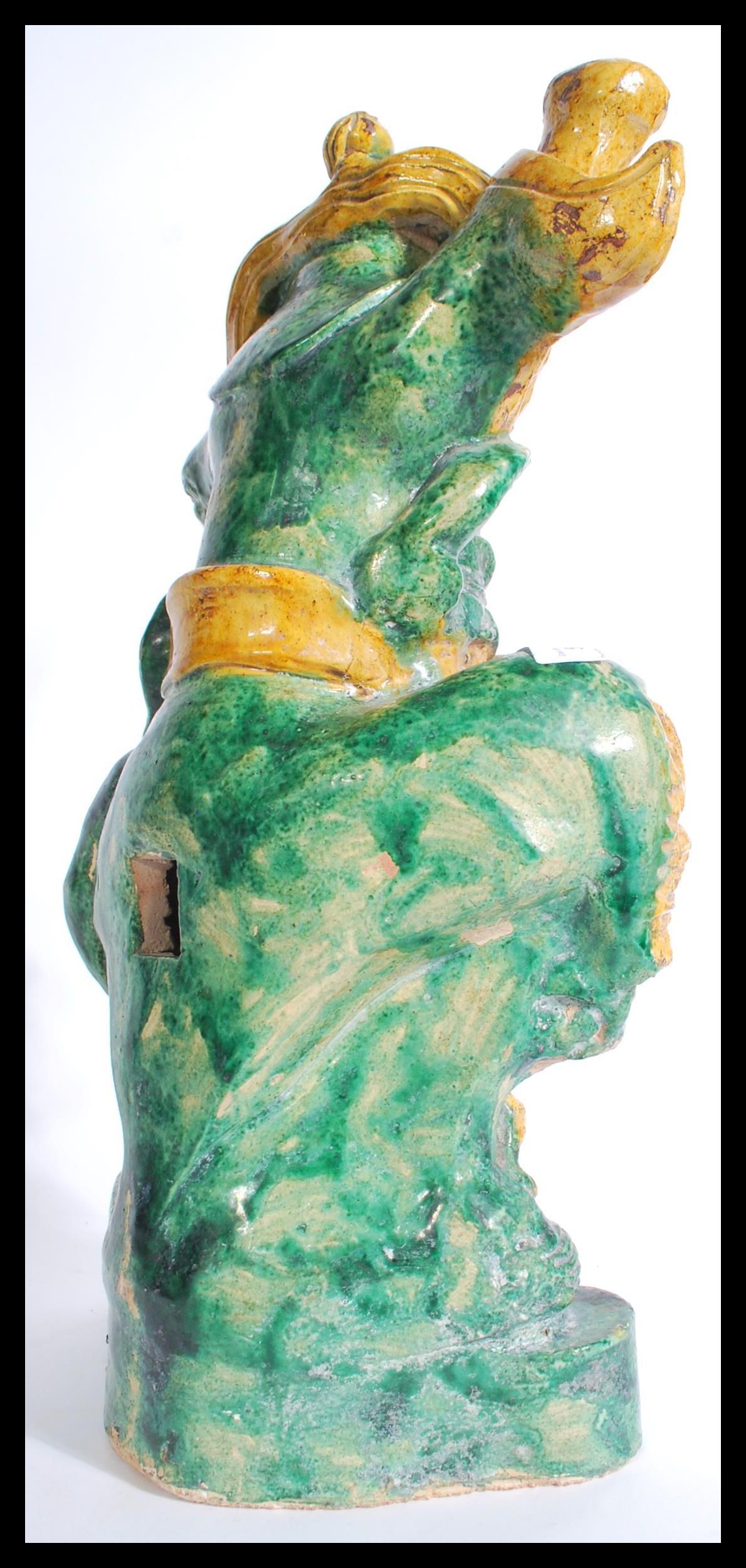 A large 19th century Chinese ceramic figure of a w - Image 3 of 4