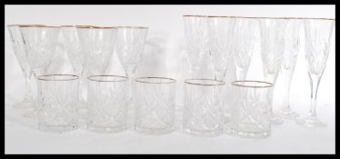 A set of vintage 20th Century lead cut glass cryst
