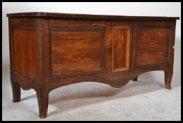 A 19th Century French elm top coffer - blanket box
