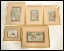 A collection of five Anglo Indian watercolour pain
