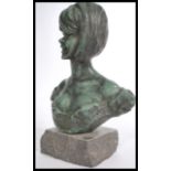 A large 20th century continental bust of a young g