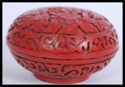 A 19th century Cinnabar lacquer ladies trinket / m