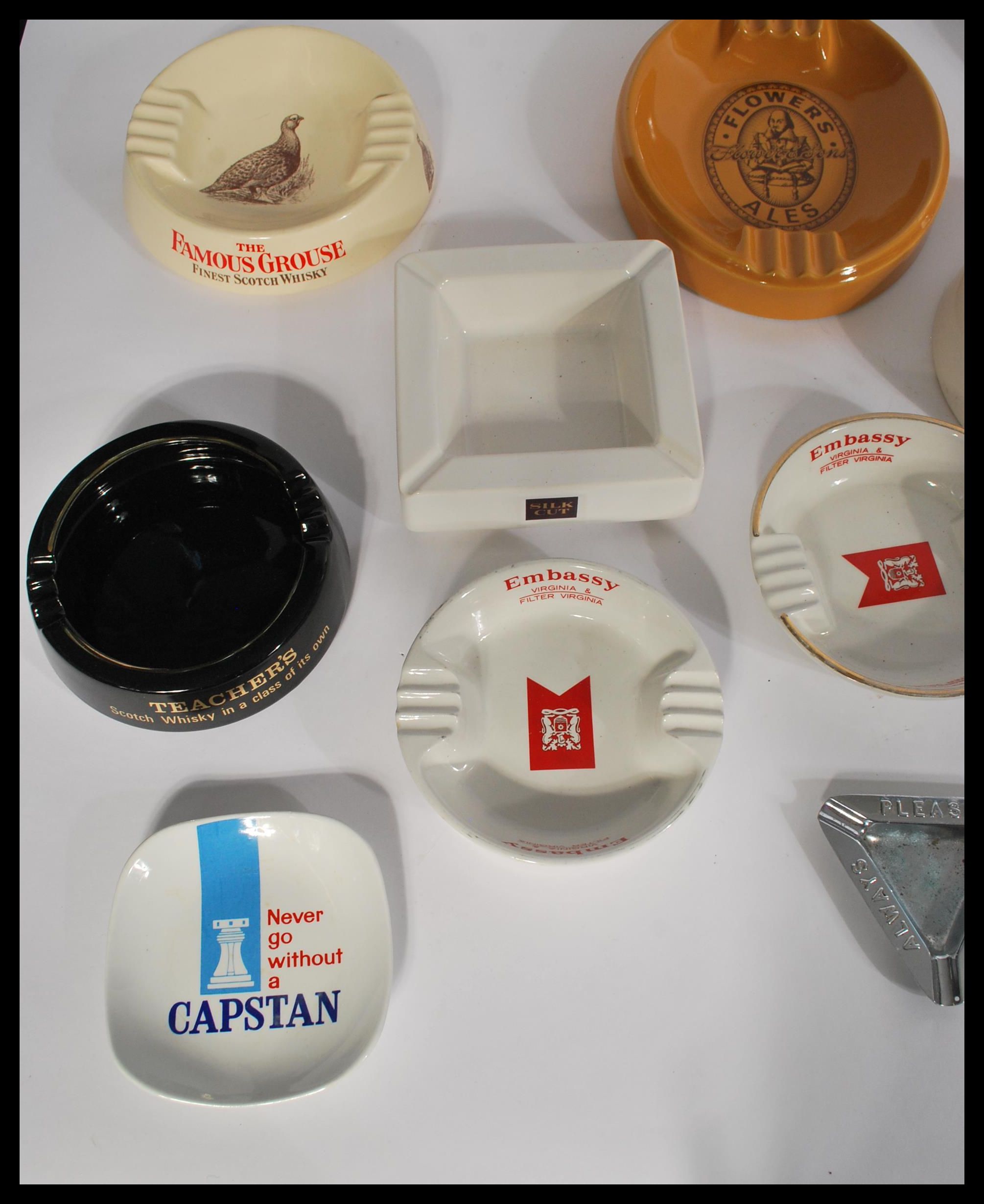 A group of vintage 20th century advertising point of sale pub breweriana ashtrays to include Capstan - Image 6 of 6