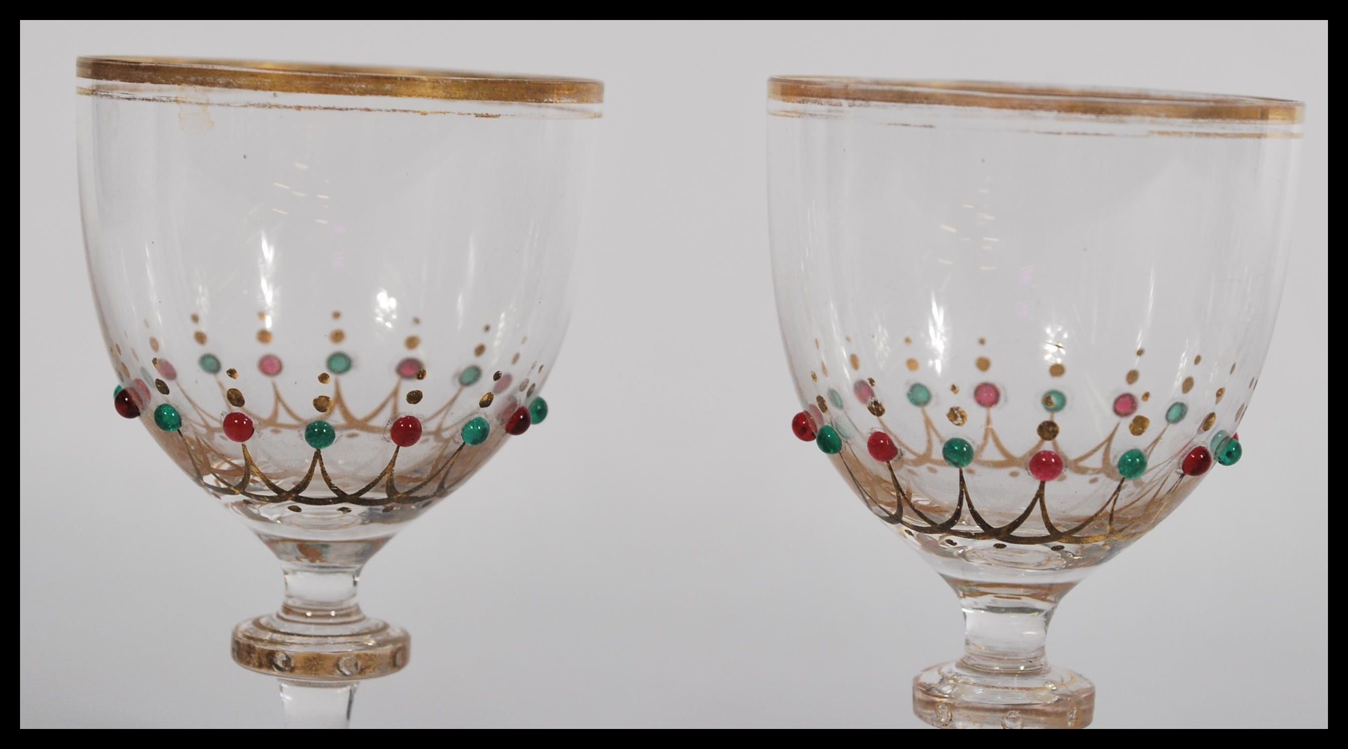 A good 19th Century collection of Czech Bohemian glass in the manner of Moser, to include a stunning - Image 7 of 7