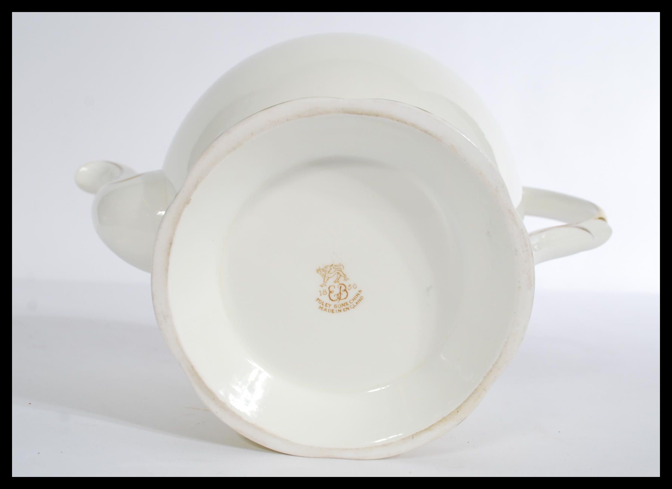 A 20th Century bone China teapot decorated with gi - Image 4 of 5