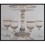 A good 19th Century collection of Czech Bohemian glass in the manner of Moser, to include a stunning