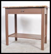 A 20th century French oak and marble console table