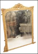 A large 18th / 19th century wall mirror of tall fo