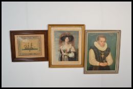 A group of three 20th century framed and glazed pr