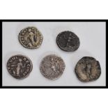 A group of Roman coins to include Severus Alexande