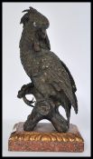 A good sized cold painted  bronze figure of a cock