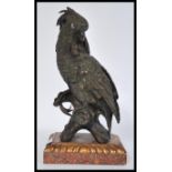 A good sized cold painted  bronze figure of a cock