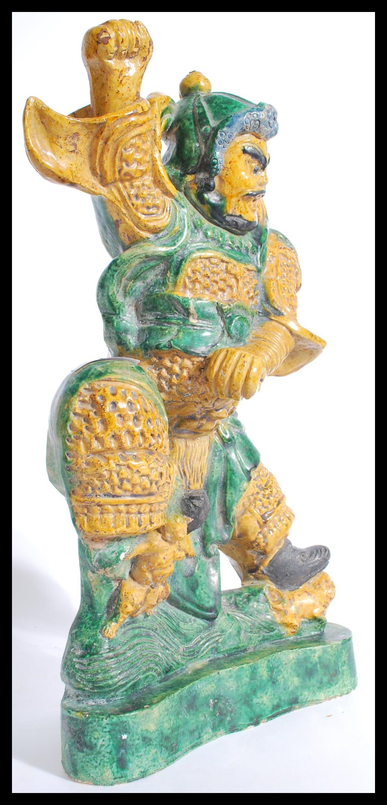 A large 19th century Chinese ceramic figure of a w - Image 4 of 4