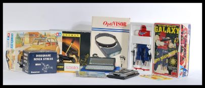 A good collection of mixed curios to include a Tamiya Citroen 2CV model kit ( unmade ) in original
