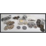 A collection of Antique Georgian coins to include many cartwheel pennies , pennies , Half