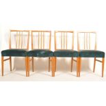 Gordon Russell Of Broadway - A set of 4 mid 20th Century beech wood spindle back dining chairs and