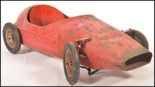 Triang - A 20th century vintage retro Vanwall Ferrari Grand Prix metal pedal car. The car comprising