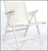 Niko Kralj - Rex chair - A Scandinavian circa 1953 retro vintage white painted and laminated plywood