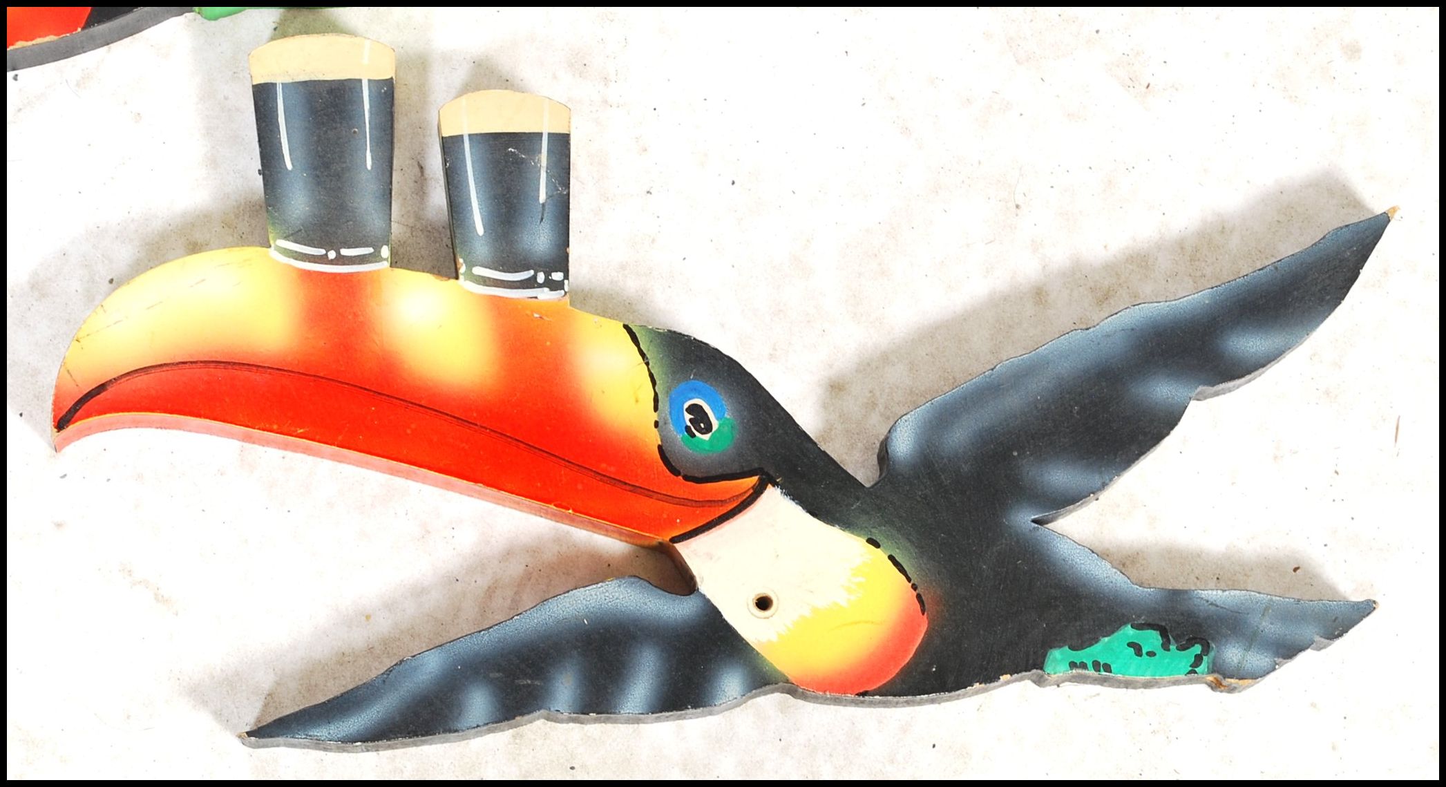 A group of three large advertising point of sale bar / pub graduating Guinness toucans of wooden - Image 4 of 4