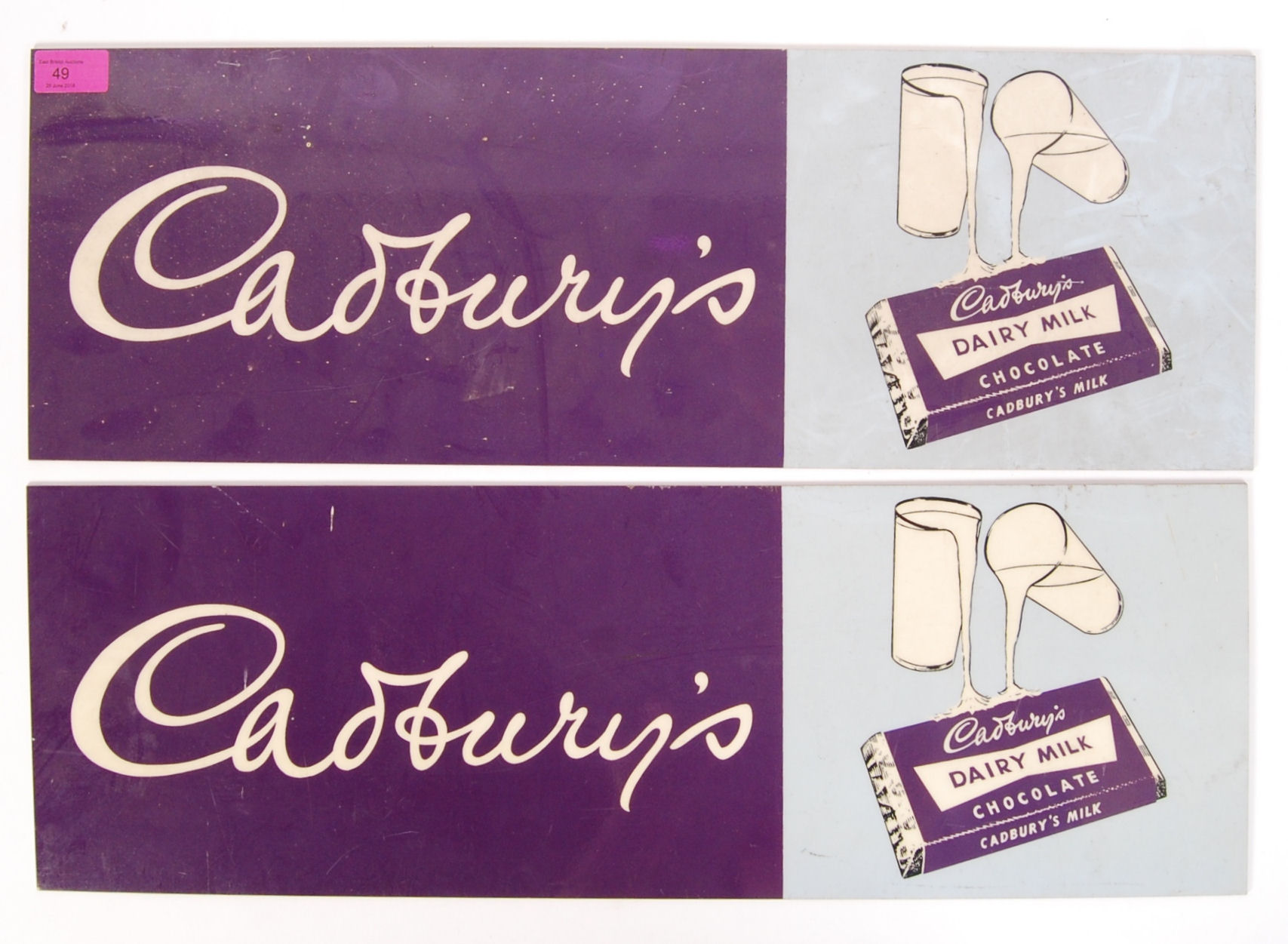 Cadbury's - A pair of vintage early 20th century Cadbury 's advertising point of sale shop display