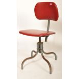 Tan-sad ' Tansad ' - An original 1940's retro vintage engineers swivel chair made from tubular