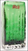 Geoffrey Baxter - Whitefriars - A Textured range Bamboo vase, pattern 9669 in Meadow Green. The vase