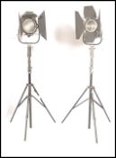 A pair of large 20th century Polaris Mod.260 Quartzcolor Italian cinema - theatre studio lights.