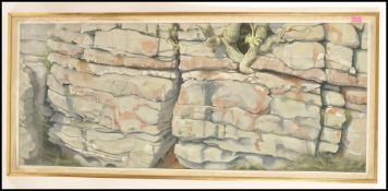 Dick Boulton ( Artist & Sculptor ) - ' Roman Trenching ' - A large 20th Century pastel, chalk and