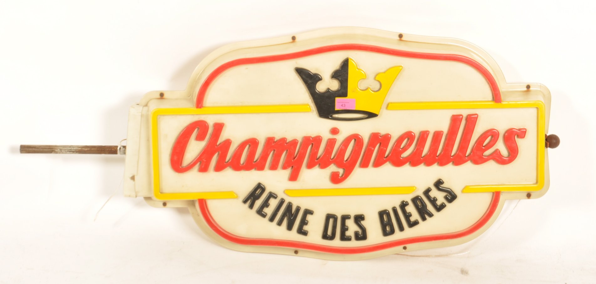 A vintage retro French advertising point of sale double sided  illuminated sign for Champigneulles - Image 2 of 3