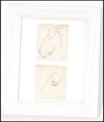 Keith Vaughan 1912 - 1977 - An original framed and glazed pen and ink sketch of Horse Studies taken