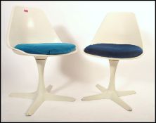 Arkana - Maurice Burke - Model 115 - A retro mid Century pair of original tulip chairs having the