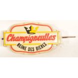 A vintage retro French advertising point of sale double sided  illuminated sign for Champigneulles