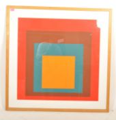After Josef Albers - Study For Homage To The Square 1984 - A large framed and glazed print having