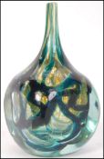 Micheal Harris - Mdina - A rare 1970's vintage retro 20th century studio art glass vase of axe /