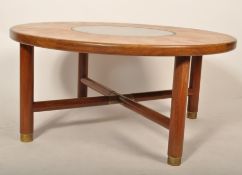 G-Plan - A large 1970's retro vintage teak wood coffee table having the cross braced stretchers with