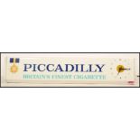 A 1960's / 1970's mid century retro Picadilly Cigarettes advertising light box & clock sign. The