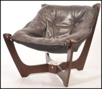 Odd Knutsen - Luna chair - A retro style bucket chair / tub / sling armchair comprising of a faux